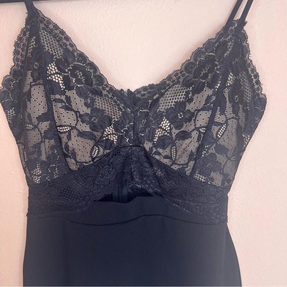 NWOT 🥀 Women's Black Lace Mini Dress Haute Monde - Picture 2 of 12